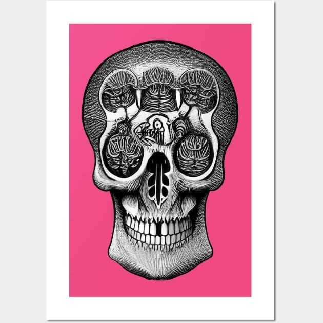 brain skull Wall Art by ANW